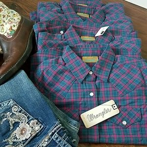 Wrangler girls pearl snap long sleeve